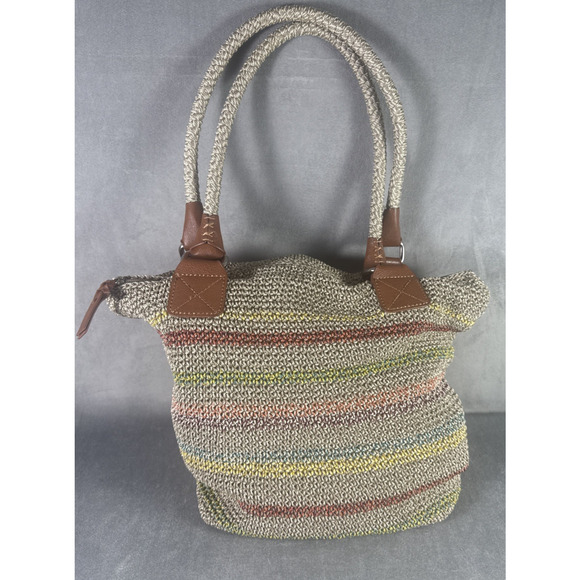 The‎ Sak Bag Cambria Crochet Knit Multi Color Hobo Tote Shoulder Purse Boho - Picture 1 of 10